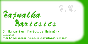 hajnalka maricsics business card